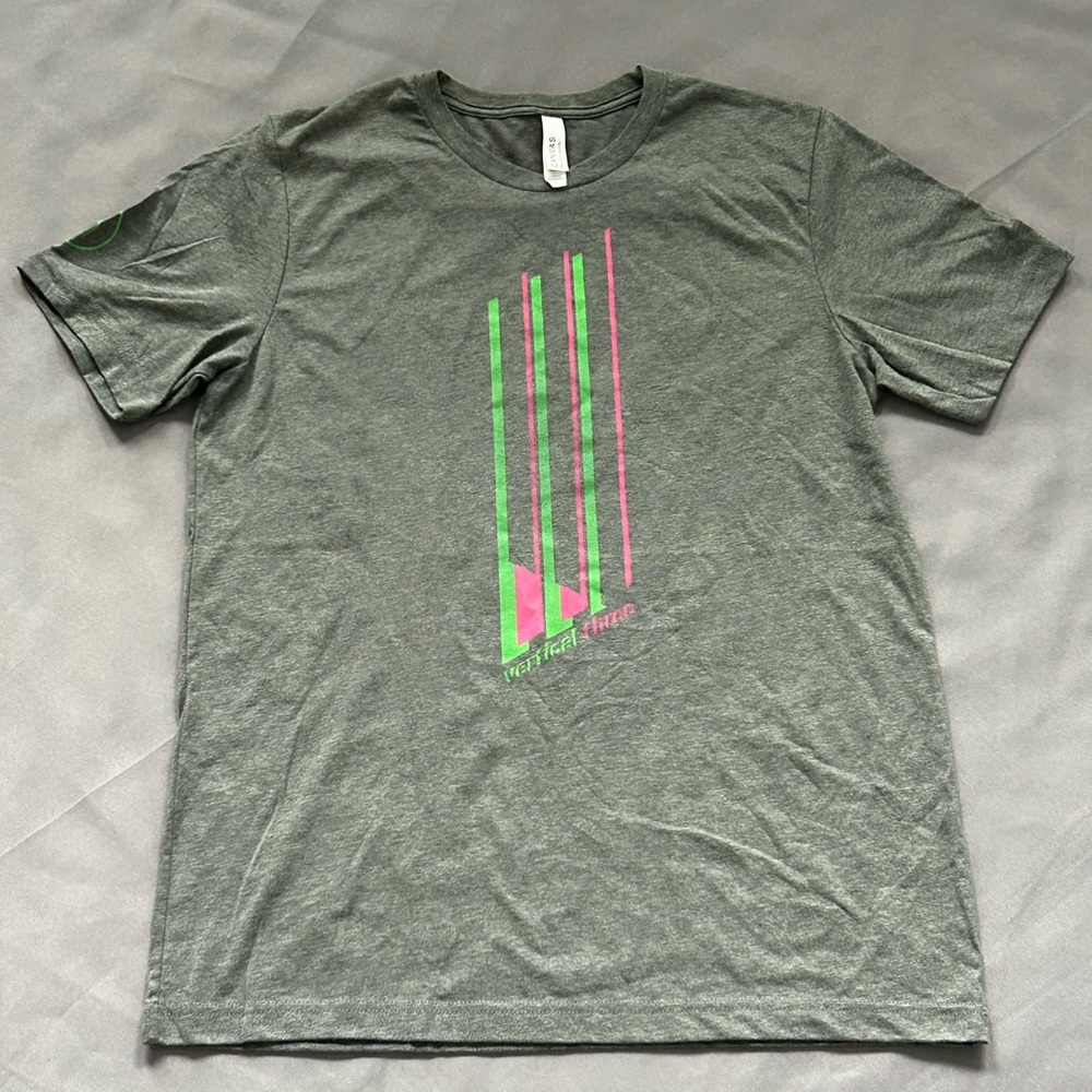 & Other Stories Gray Tee with Pink and Green Graphic